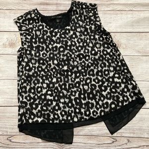 Banana Republic Factory Leopard Print Blouse NWT Women’s Size Petite Xtra Small